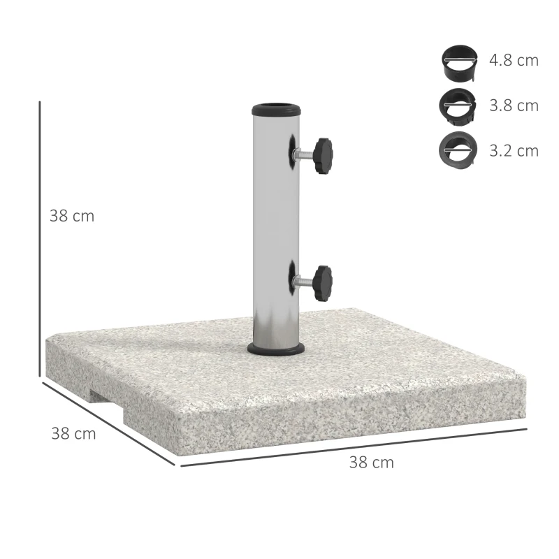 Outsunny Baza pentru umbrela de gradina de 25 kg, gri