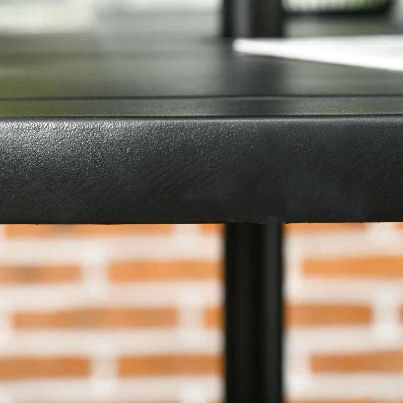 Outsunny Masa de Gradina cu Gaura pentru Umbrela, Masa de Gradina