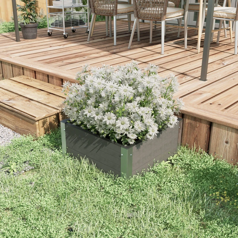 Outsunny Kit de Pat de Ggradina Inaltat cu Baza Deschisa