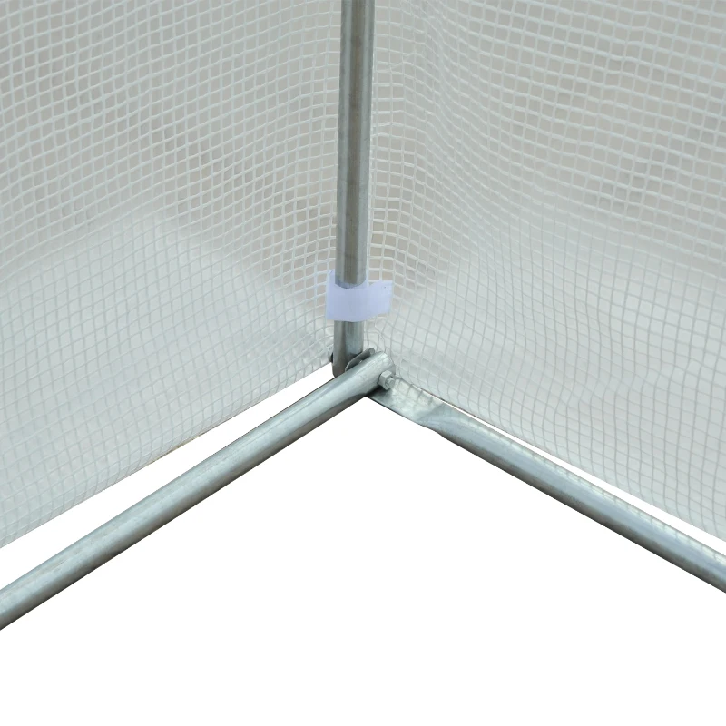 Outsunny Sera Gradina 450×300×200 cm – Fier & PE, Acoperis inclinat(m-9)