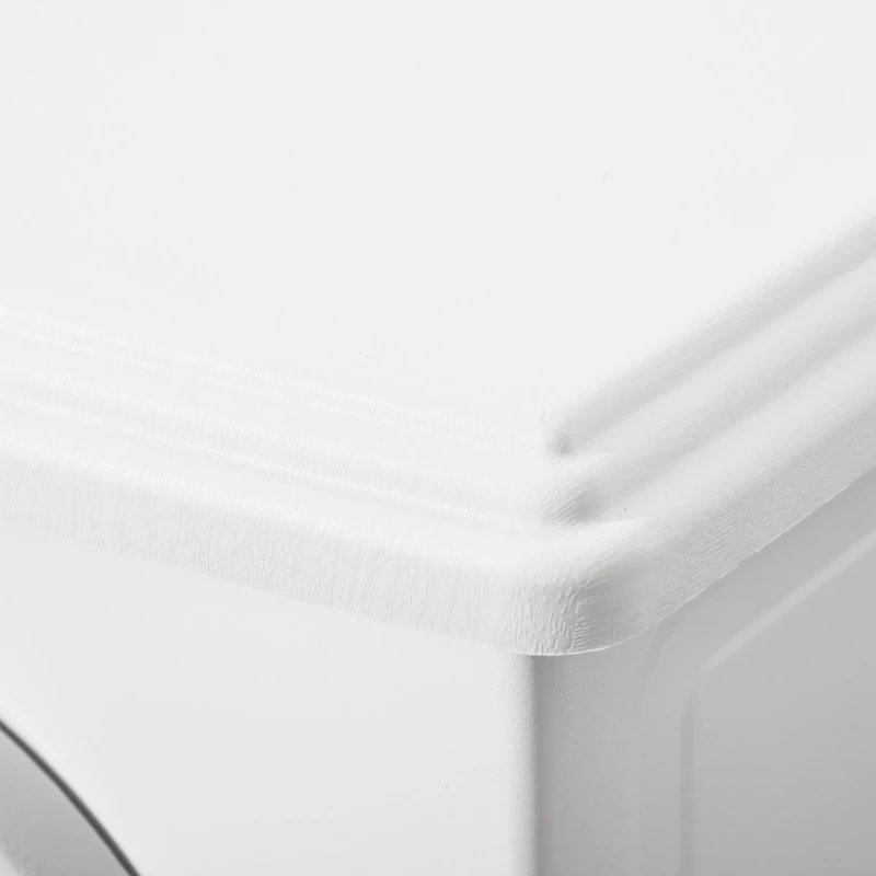 HOMCOM Camino Elettrico Portatile 1000/2000W con Fiamma LED Realistica, per Aree di 25m², Bianco