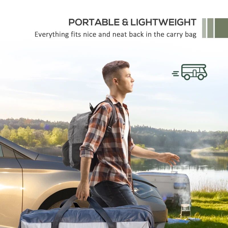 Outsunny Cort Marchiza Portabila pentru Haion Jeep