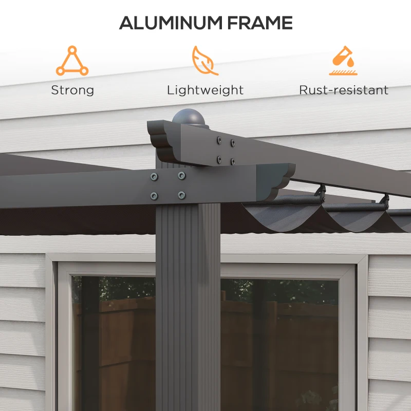 Outsunny Pergola cu Acoperis Retractabil de 3 x 4 (m)