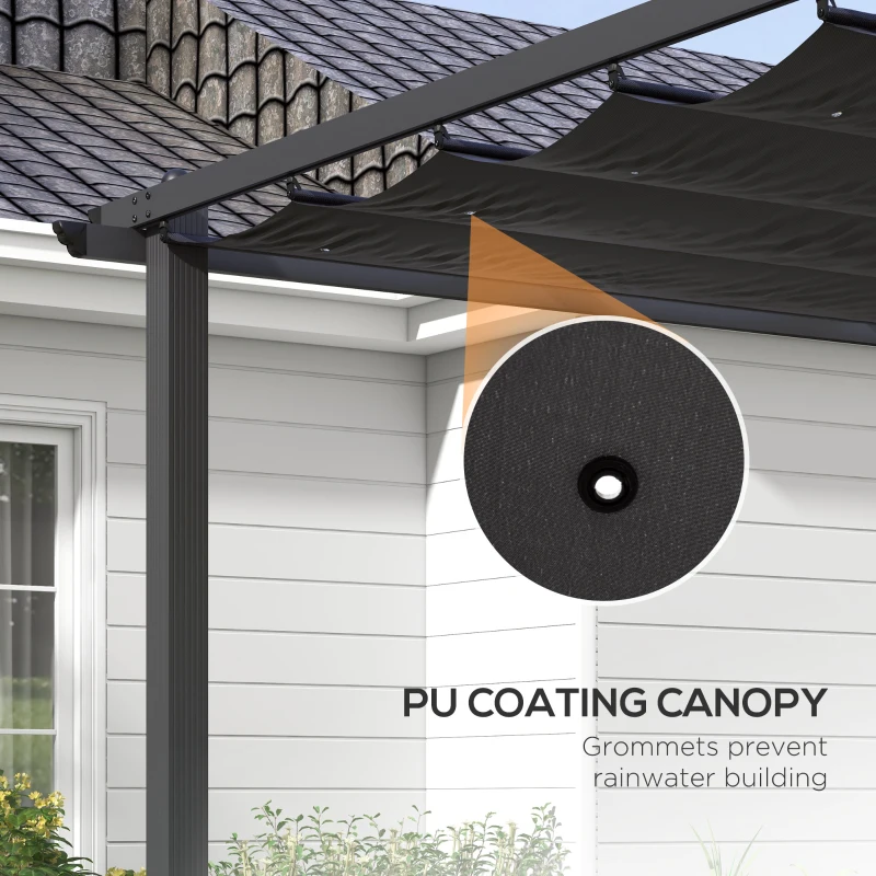 Outsunny Pergola cu Acoperis Retractabil de 3 x 4 (m)