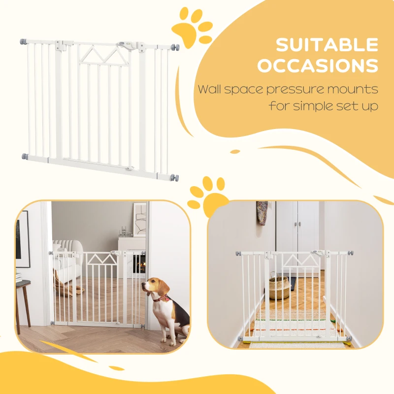 PawHut Poarta de Siguranta cu Montare prin Presiune