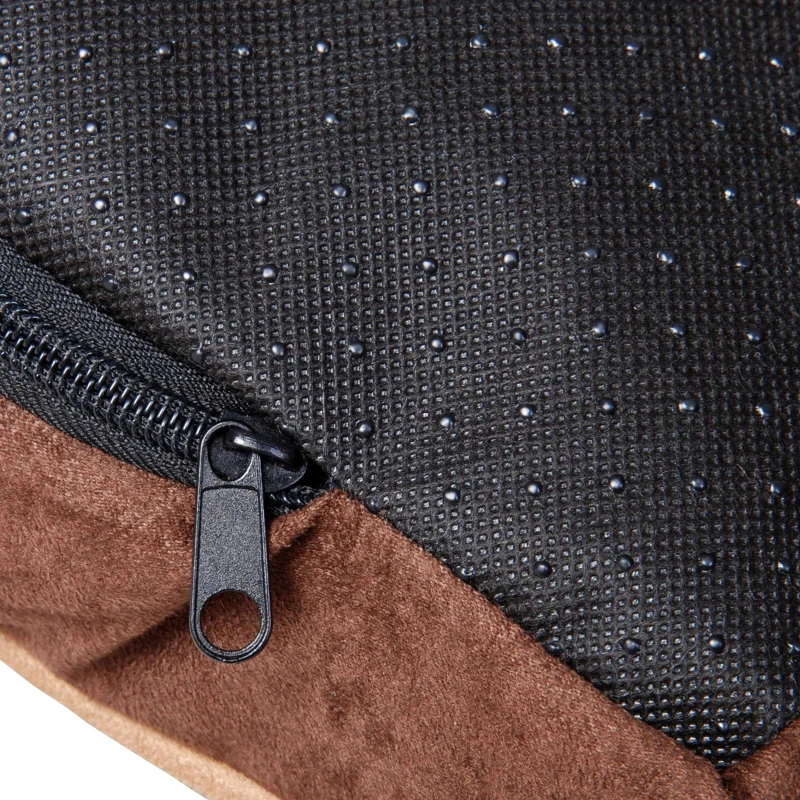 PawHut Cama para Mascotas Colchón de Espuma de Perro Gato con Funda Extraíble y Lavable con Cremallera Parte Inferior Antideslizante 100x70 cm Marrón
