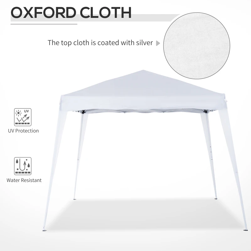 Outsunny 3 x 3m Pop Up Gazebo, Water Resistent, Foldable, w/Carrying Bag-White