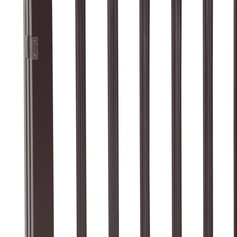PawHut Barrera de Seguridad Plegable de 3 Paneles 160x76 cm Rejilla de Protección para Perros Pequeños para Puertas Escaleras Pasillos Café Oscuro