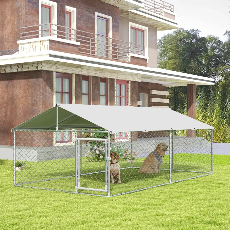 PawHut Cusca de 4 x 2,3 x 1,5 m pentru Caini, de Exterior(m-2)
