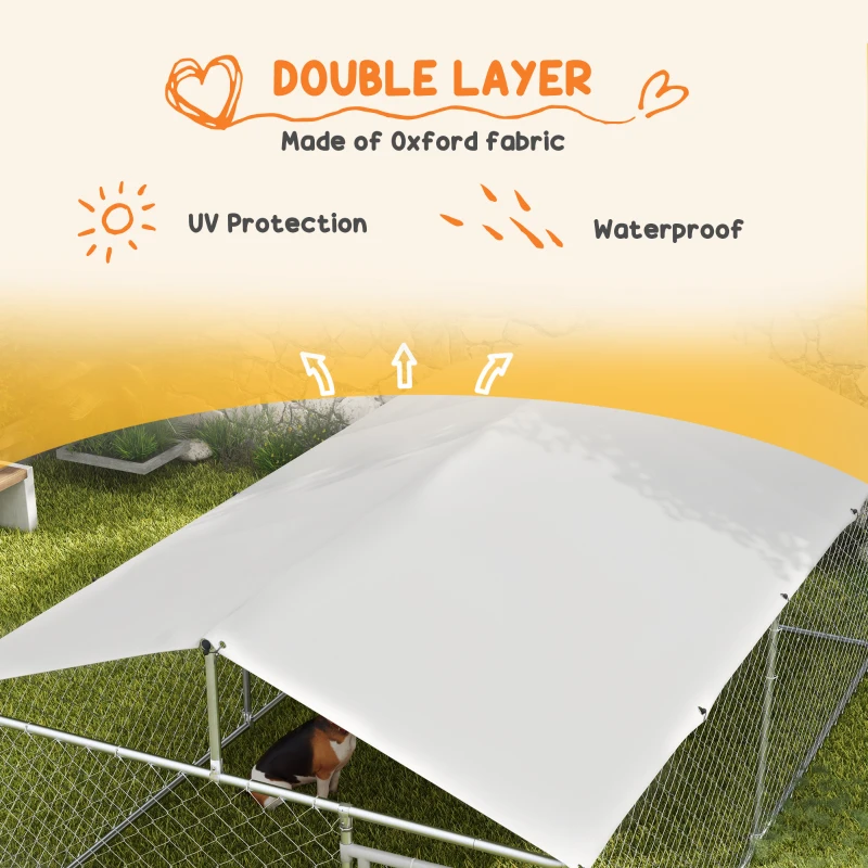 PawHut Cusca de 4 x 2,3 x 1,5 m pentru Caini, de Exterior(m-6)