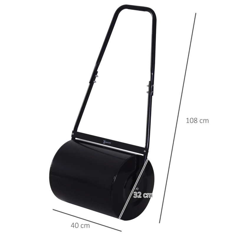 Outsunny Heavy Duty Push/Tow Lawn Roller Filled w/ Water or Sand(m-3)