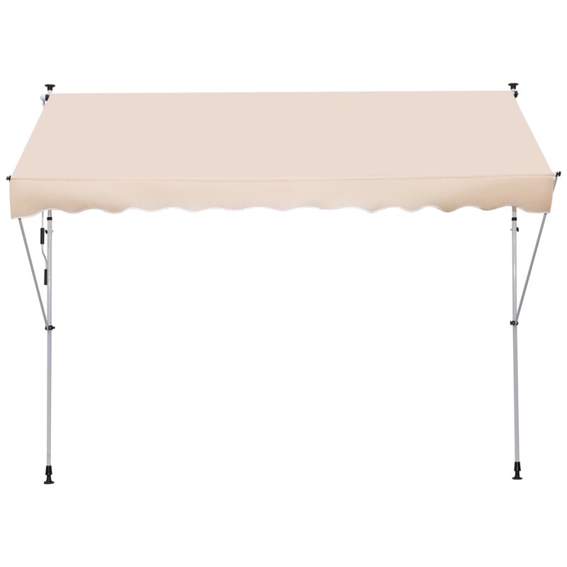 Outsunny 3x1.5m  Adjustable Outdoor Aluminium Frame Awning Beige