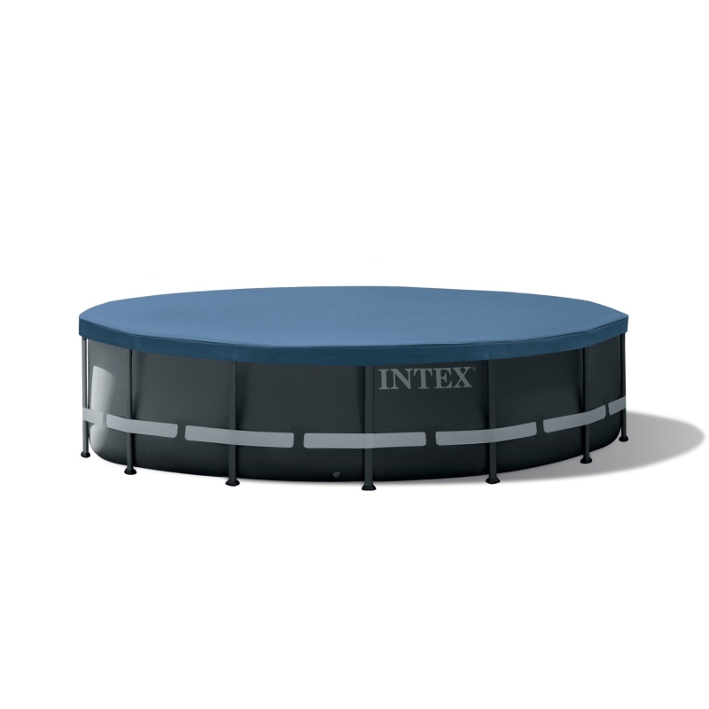 INTEX 26326NP - Piscina Ultra Xtr Frame 488X122 Cm Pompa A Sabbia, Scaletta Doppia, Telo Base, Copertura