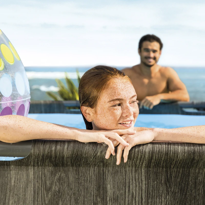 INTEX 26742NP - Piscina Prism Greywood 457X122 Cm Pompa Filtro, Scaletta, Telo Base, Telo Copertura