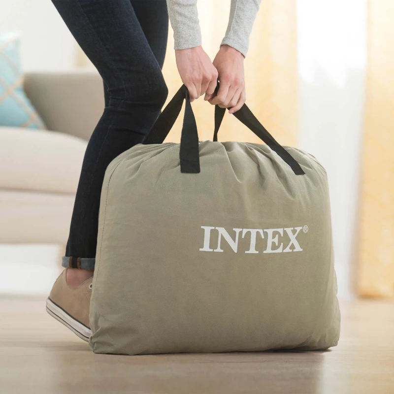 INTEX 67770ND - Materasso Casa Matrimoniale Dura Beam Tecnologia Fiber-Tech Con Pompa Elettrica Incorporata Cm 152X203X33