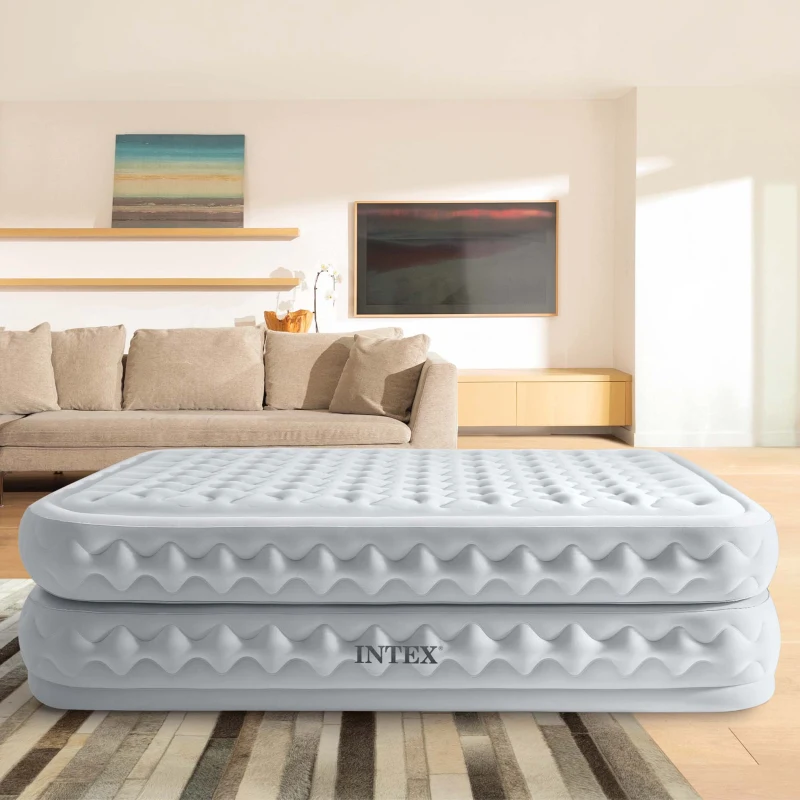 INTEX 64490ND - Materasso Dura Beam Supreme Teconologia Fiber-Tech Q Con Pompa Elettrica Incorporata Cm 152X203X51