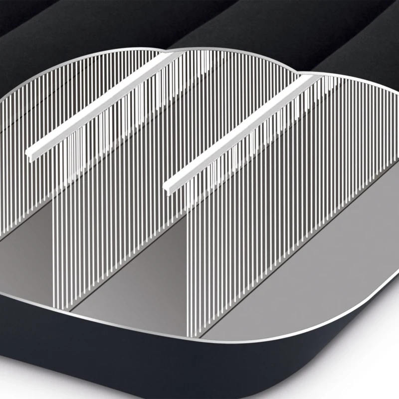 Intex 64765 - Materasso Gonfiabile Matrimoniale Dura-Beam Classic Downy, con due cuscini e pompa manuale, 152x203x25 cm