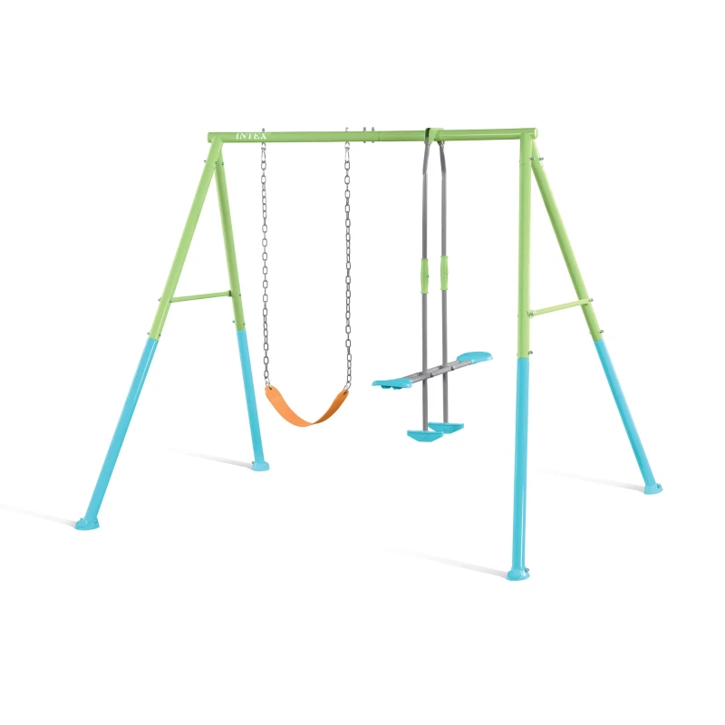 INTEX 44120 - Altalena Colorata 2 Componenti Cm 241 (L) X 244 (P) X 201 (H)
