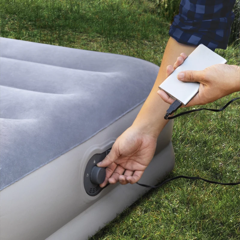 Intex 64112 - Materasso Gonfiabile Prestige Mid-Rise Singolo, Pompa USB, 99x191x30 cm