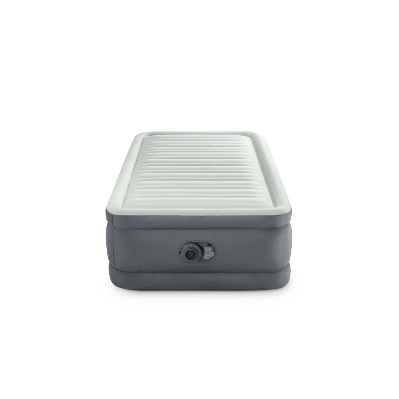 INTEX 64902ND - Materasso Elevated Premiere Singolo Con Tecnologia Fiber Tech, Pompa Elettrica Incorporata Cm 99X191X46