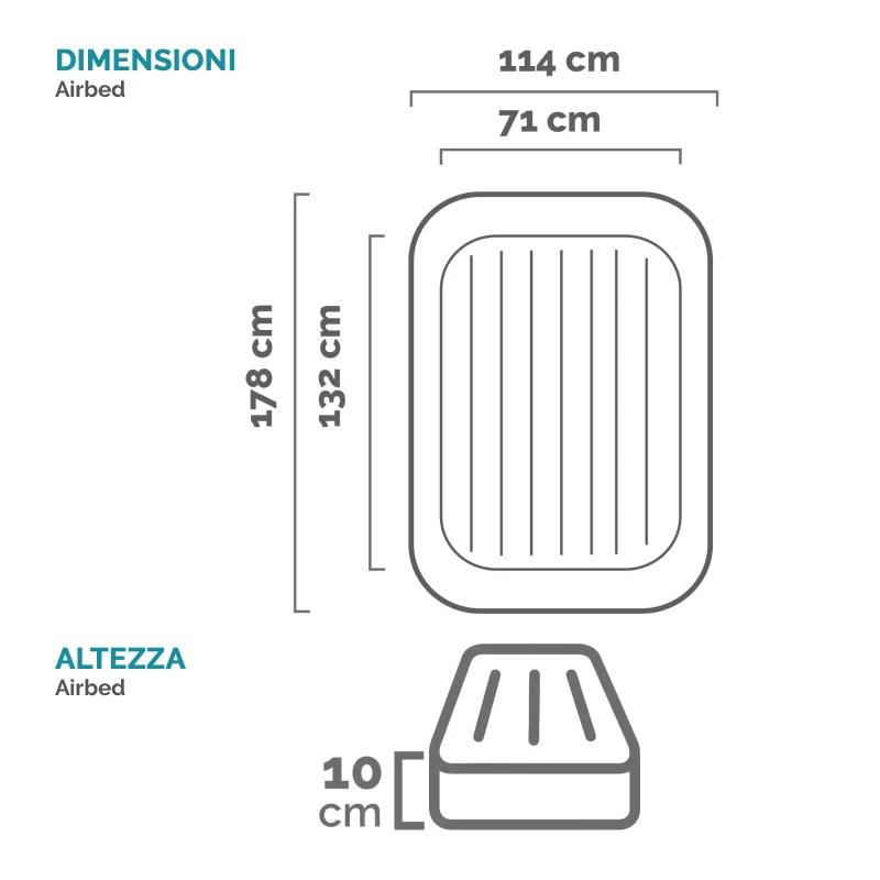 INTEX 66814NP - Materassino Kids Orsacchiotto Cm 71X132X10