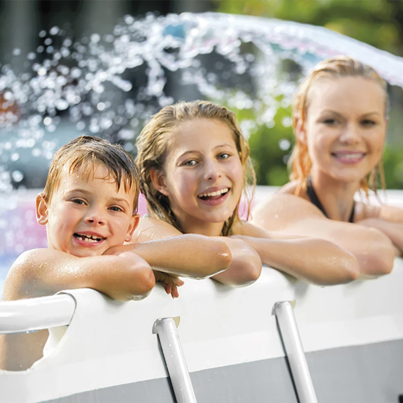 INTEX 26784NP - Piscina Prisma Metal Frame 300X175X80 Cm Con Pompa Filtro E Scaletta