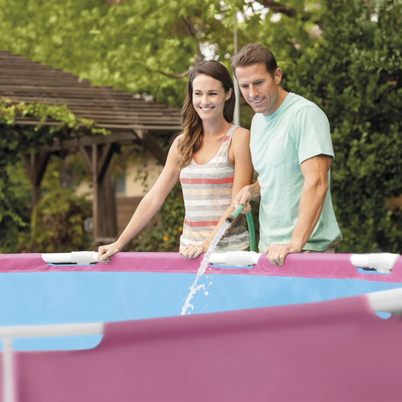 INTEX 28290NP - Piscina Metal Frame Rosa 244X76Cm