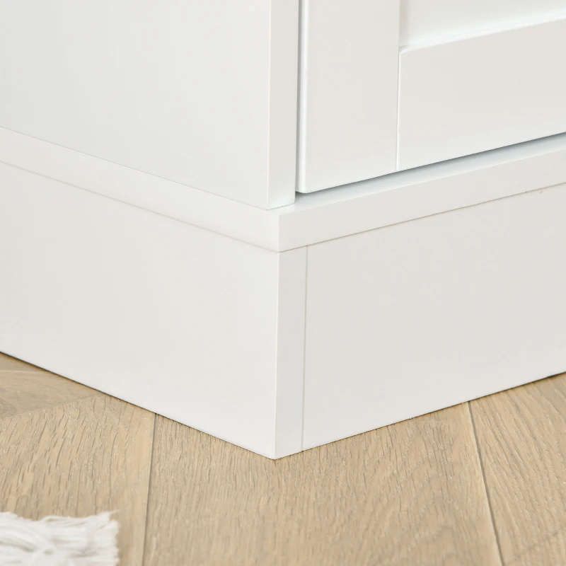 HOMCOM Boekenplank Wandplank Plank, 2 planken, 76 cm x 40 cm x 178,5 cm, Wit