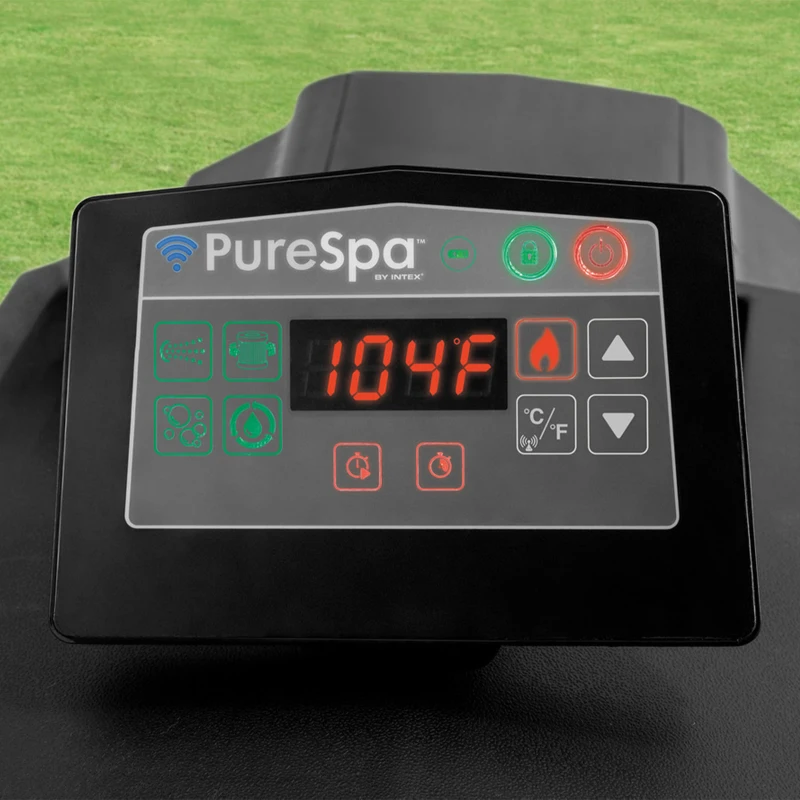 INTEX 28462EX - Pure Spa™ Bubble E Jet Massage Deluxe Ottagonale 218X71 Cm 6 Posti Con Pompa, Riscaldatore, Sistema Purificazione Acqua, Clorinatore, 2 Poggia Testa