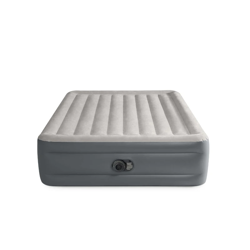 INTEX 64126ND - Materasso Dura-Beam Essential Matrimoniale Con Tecnologia Fiber Tech, Pompa Elettrica Incorporata 152X203X46 Cm