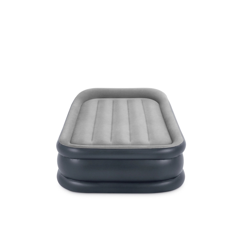 INTEX 64132ND - Materasso Dura-Beam Pillow Rest Deluxe Singolo Bicolor Con Tecnologia Fiber Tech, Pompa Elettrica Incorporata 99X191X42 Cm