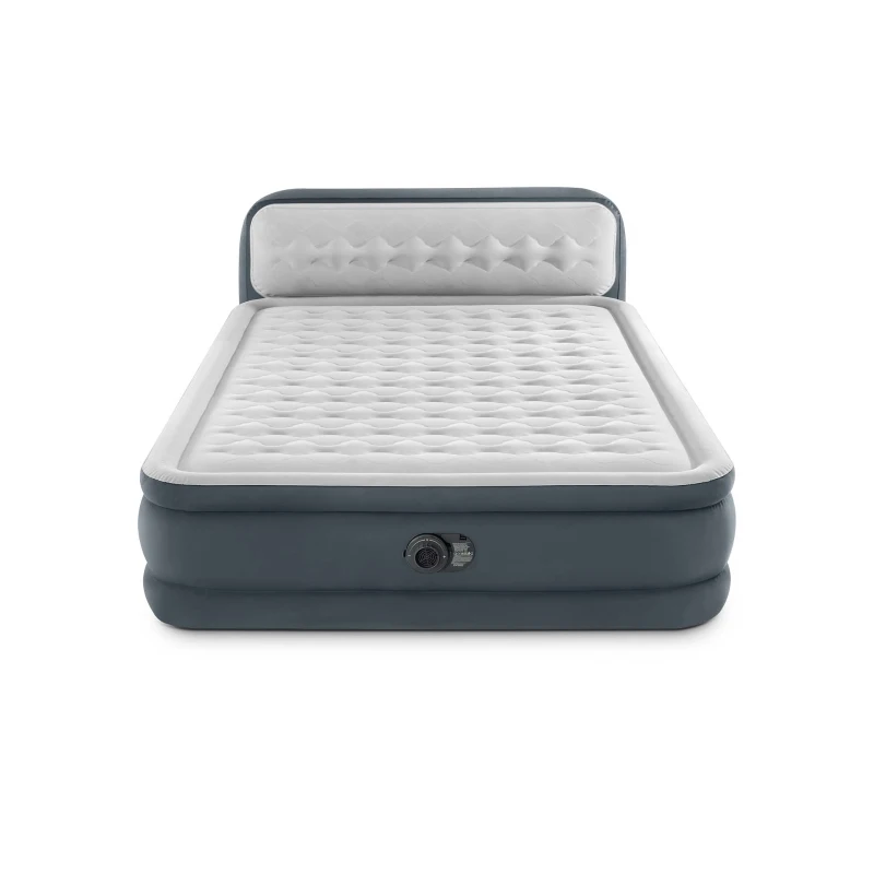 INTEX 64448ND - Materasso Dura-Beam Con Schienale Tecnologia Fiber Tech Con Pompa Elettrica Incorporata 152X236X86 Cm