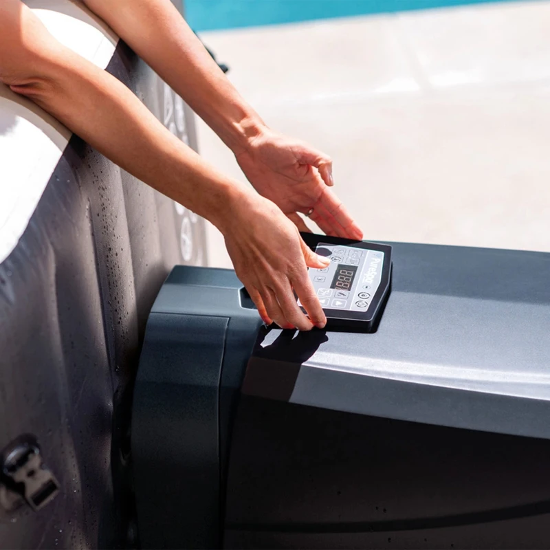 INTEX 28462EX - Pure Spa™ Bubble E Jet Massage Deluxe Ottagonale 218X71 Cm 6 Posti Con Pompa, Riscaldatore, Sistema Purificazione Acqua, Clorinatore, 2 Poggia Testa