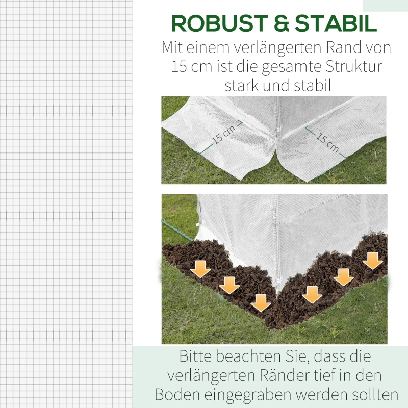 Outsunny Pokrycie do szklarni zamiennik szklarni, odporne na pogodę, 300 cm x 200 cm x 200 cm, Przezroczyste