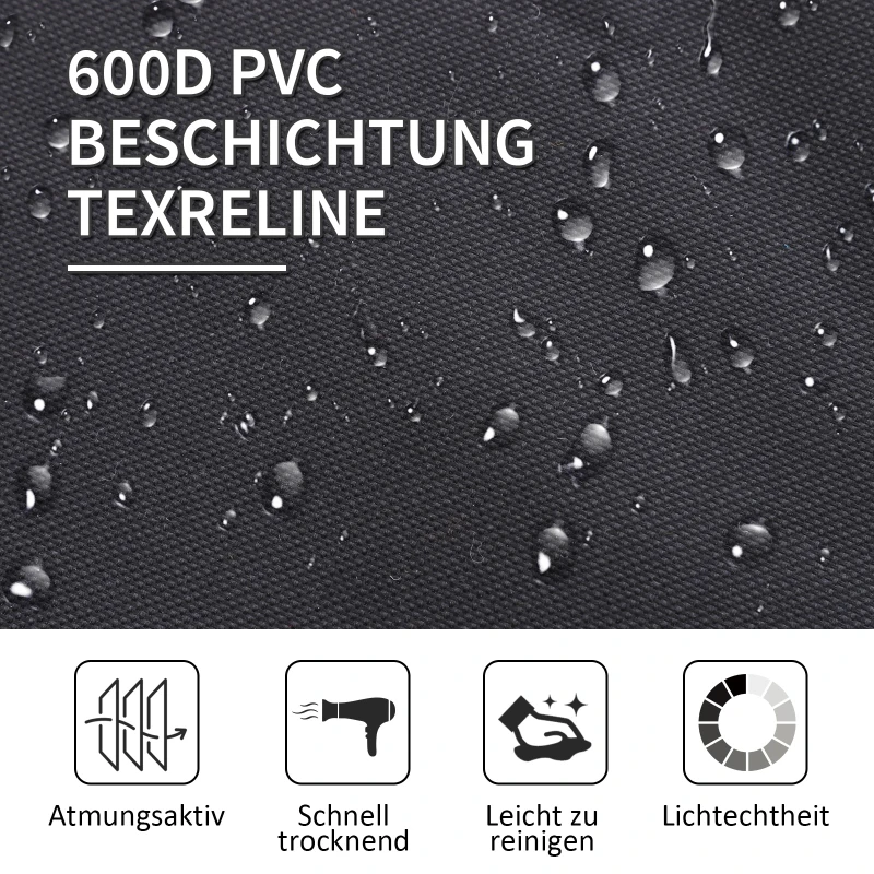 Outsunny Leżanka Polowa, Łóżko Kempingowe, składane, odp. na warunki atmosferyczne, łącznie z Torbą Transportową, 190 x 68 x 52 cm, Czarny