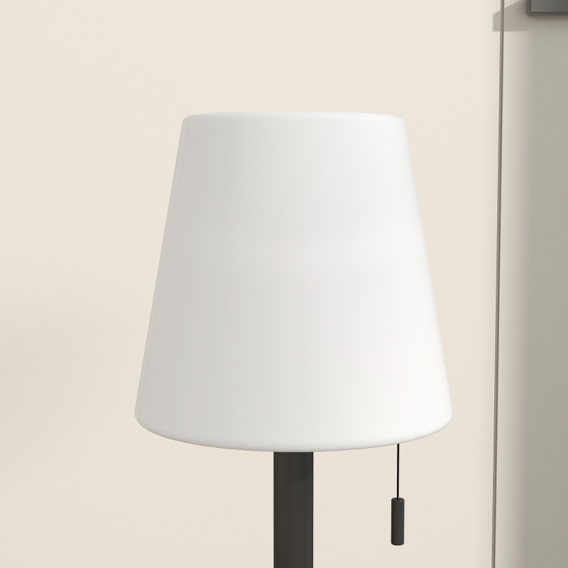 Lampa stołowa Outsunny z funkcją ładowania USB, z regulowanym natężeniem światła, wodoodporna IP44, do użytku wewnątrz i na zewnątrz, kolor czarno-biały