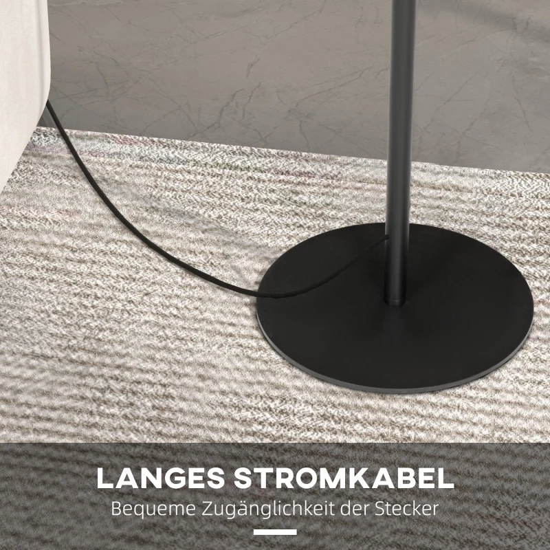 Lampa ogrodowa stojąca Outsunny, przenośna lampa podłogowa do użytku wewnętrznego, wodoszczelna IP44, regulowana jasność, ciepłe światło, bez żarówki, kolor czarny