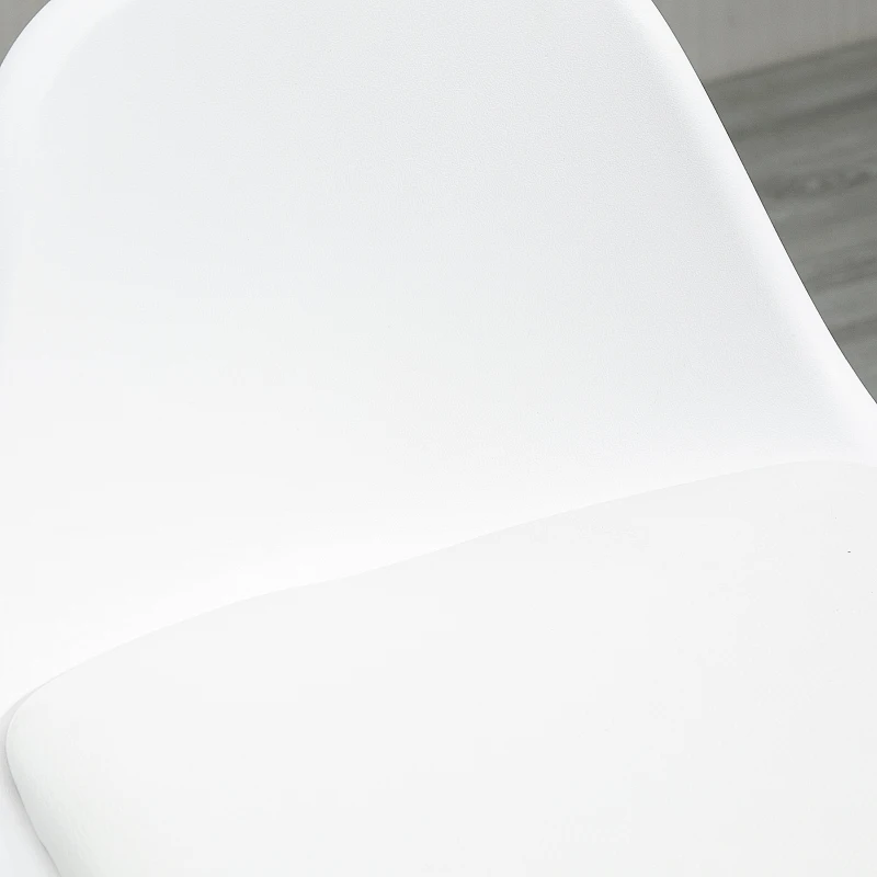 HOMCOM Set van 2 Barkrukken in Scandinavisch Design, Met Voetensteun, 38,5 cm x 42,5 cm x 91 cm, Natuurlijk Hout + Wit