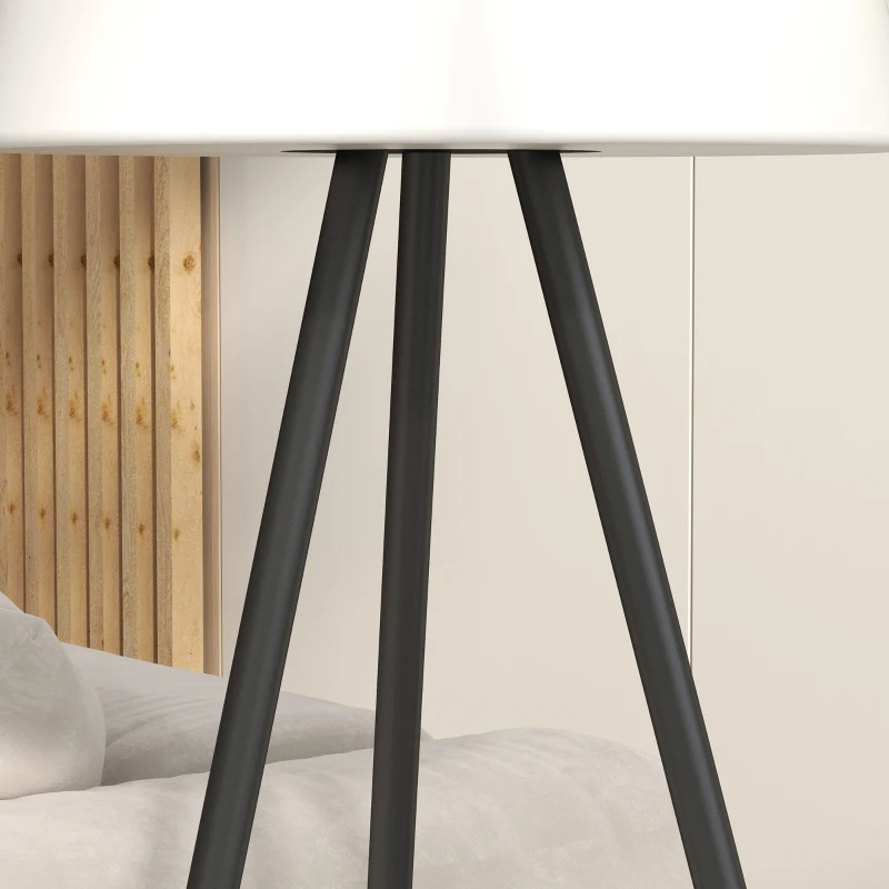 Lampa słoneczna Outsunny, lampa stojąca na zewnątrz z czujnikiem światła, ładowana przez USB, lampa solarna LED do użytku wewnętrznego, aluminiowa, regulowana jasność, ciepły biały, czarny