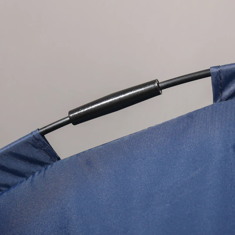 PawHut Łóżko dla zwierząt domowych na zewnątrz - łóżko dla psa, odporne na warunki atmosferyczne, z daszkiem, 61cm x 46 cm x 62 cm, Granatowy + Czarny