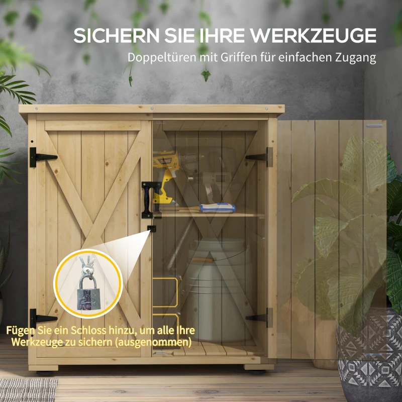 Outsunny Outdoor Opbergbox Tuinbox Kussenbox, weerbestendig, met asfaltdak, 77,5 cm x 88 cm x 90 cm, Donkergrijs(m-6)