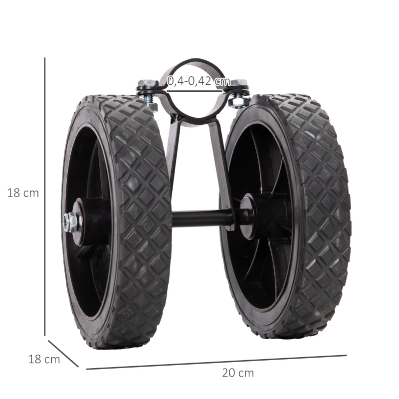 Outsunny koło do hamaków w komplecie z stojakiem na hamak, 20 cm x 18 cm x 18 cm, Czarny