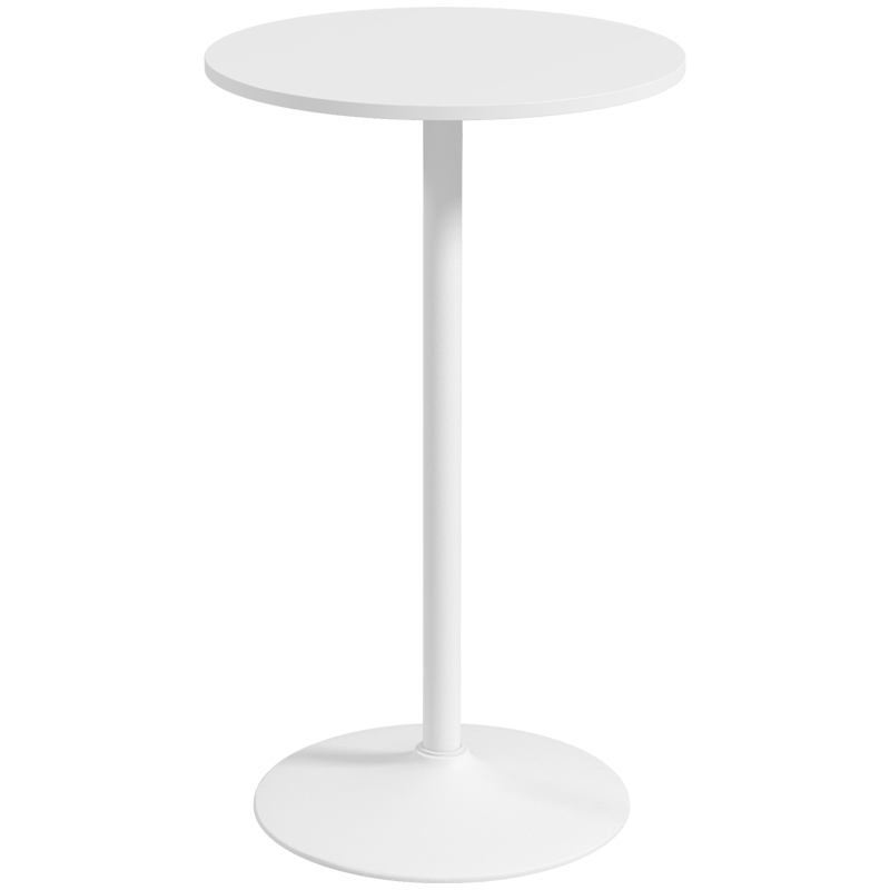 HOMCOM Bar Table High Table, Table for 2 People, 60 x 60 x 102 cm, White