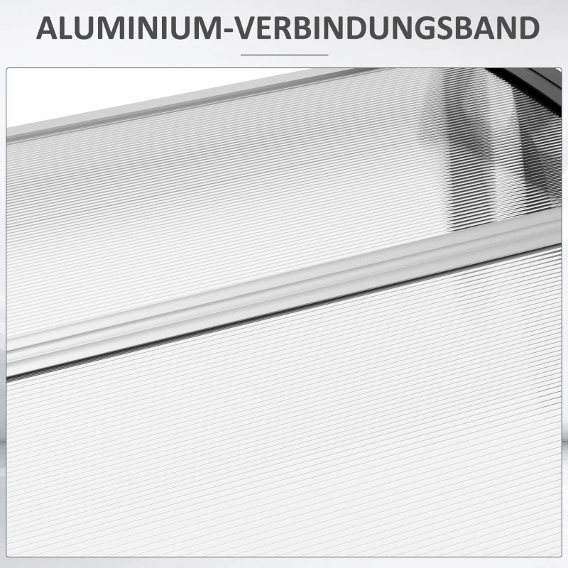 Daszek ochronny Outsunny, Odporny na UV i wodę, 90x150x25cm, Biały