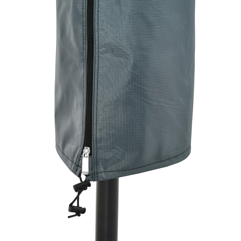 Outsunny Schirmhülle für Gartenschirm, wetterfest, Reißverschluss, Oxford-Polyester, 178 cm, Grau