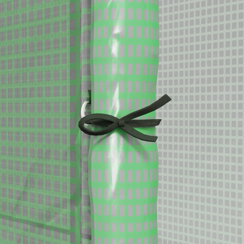 Outsunny Anleun-kas Kweekbak Kassen, oprolbare deuren, weerbestendig, 200 cm x 80 cm x 200 cm, Groen