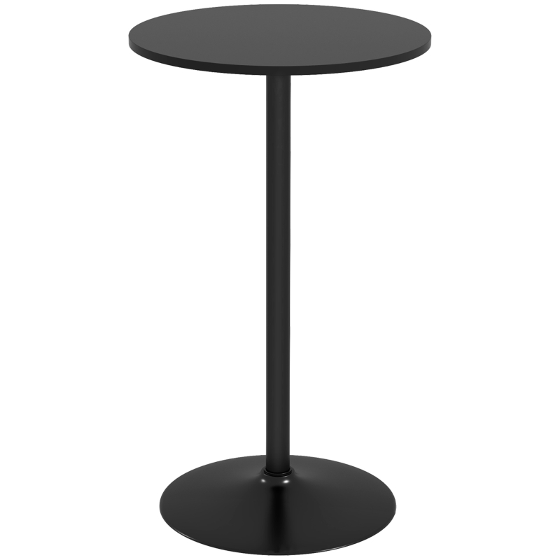 HOMCOM Bar Table High Table, Table for 2 People, 60 x 60 x 102 cm, Black