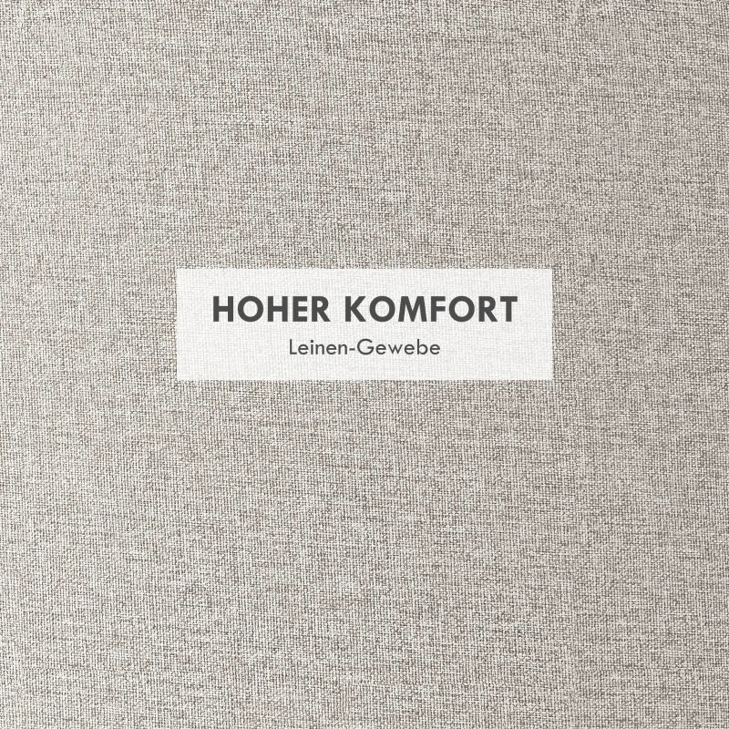 HOMCOM Opbergpoef met bekleding, verborgen opbergruimte, omkeerbare deksel, 56 cm x 56 cm x 42 cm, Crème + Natuur(m-6)