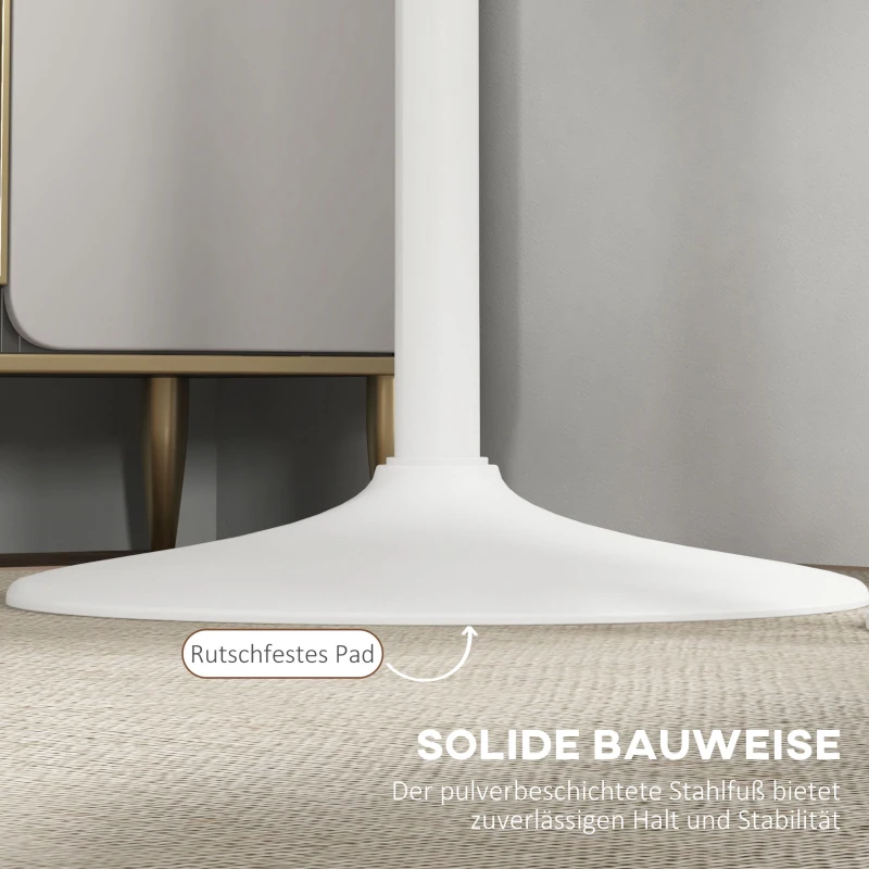 HOMCOM Bartafel Staantafel, Tafel voor 2 Personen, 60 x 60 x 102 cm, Wit