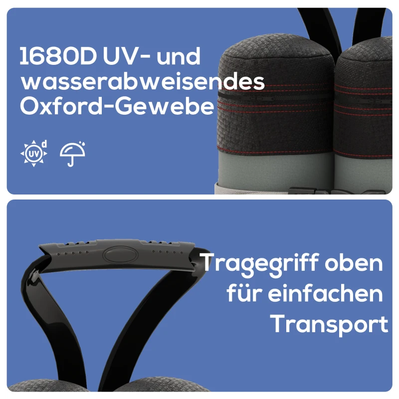 Outsunny Worki piaskowe do pawilonów, zestaw 4 szt., 48 kg, bez piasku, z paskami mocującymi, odporny na warunki atmosferyczne, Czarny